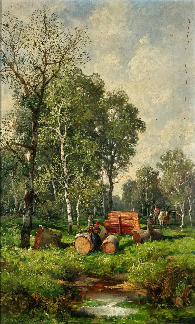 Sommer Bei Chalons by Adolf Kaufmann - Canvas Print