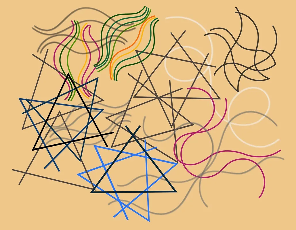 Sommerlinien Lignes Dete by Myriam Thyes - Canvas Print