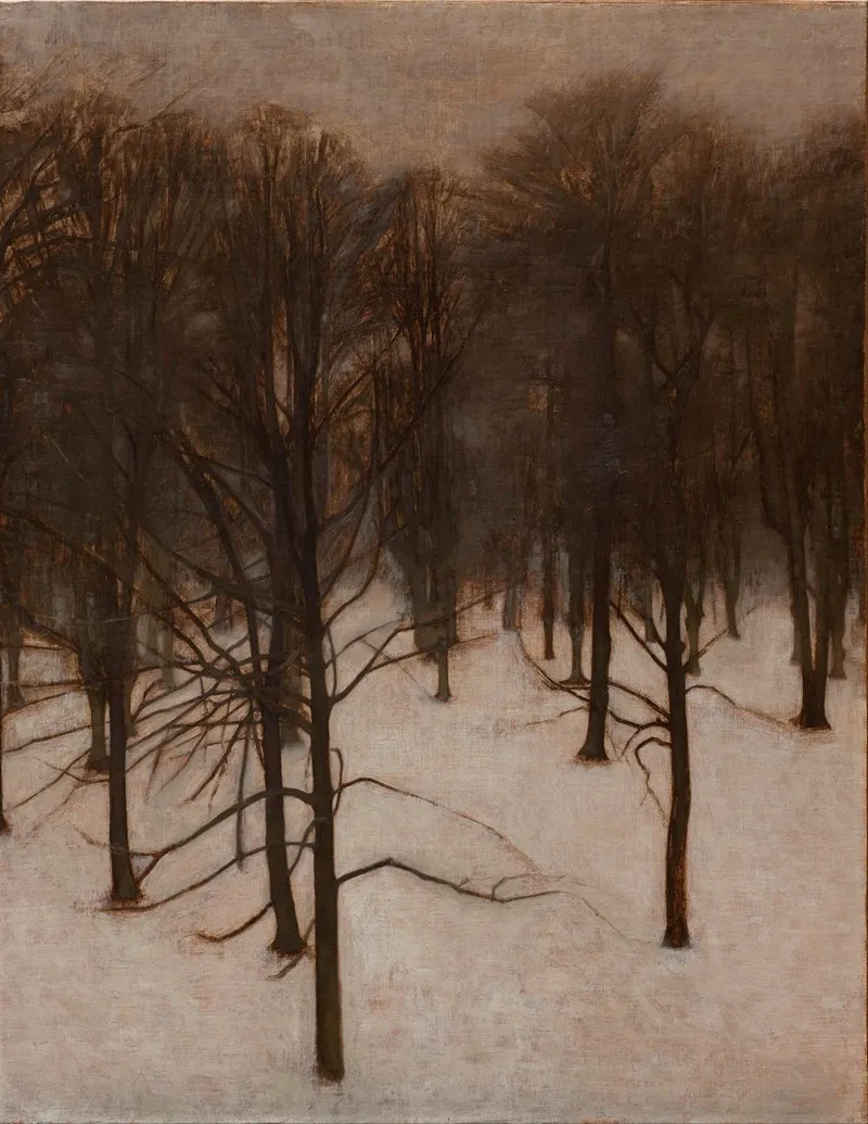 Sondermarken Park In Winter by Vilhelm Hammershøi - Canvas Print