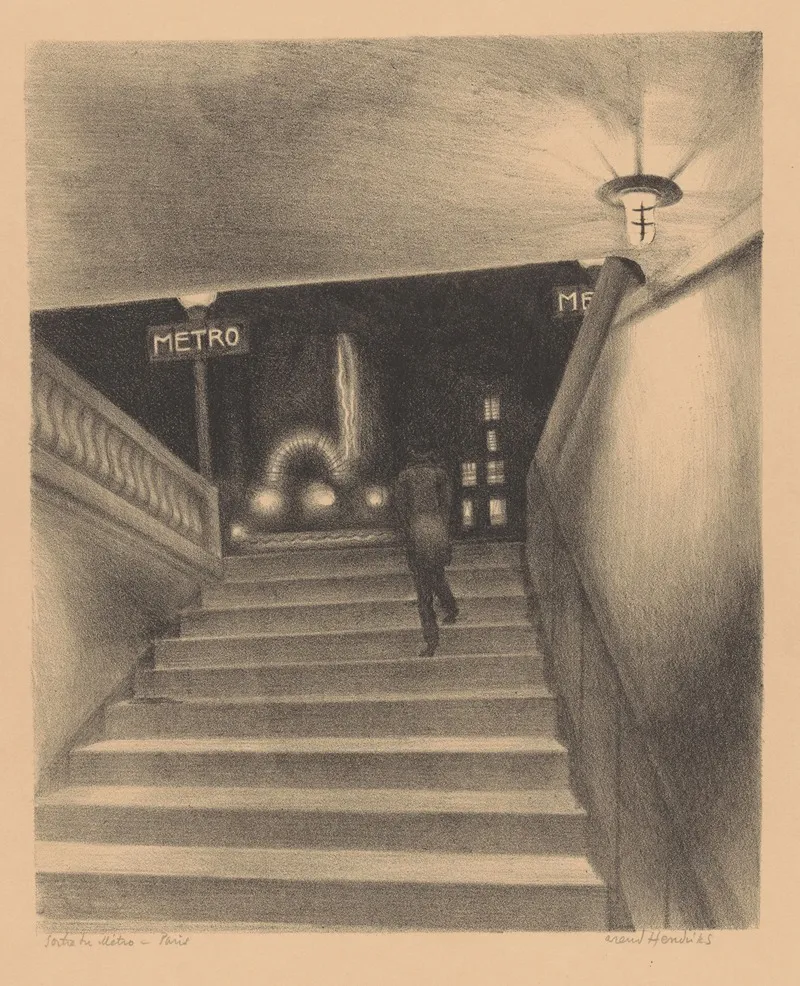 Sortie Du Metro by Arend Hendriks - Canvas Print