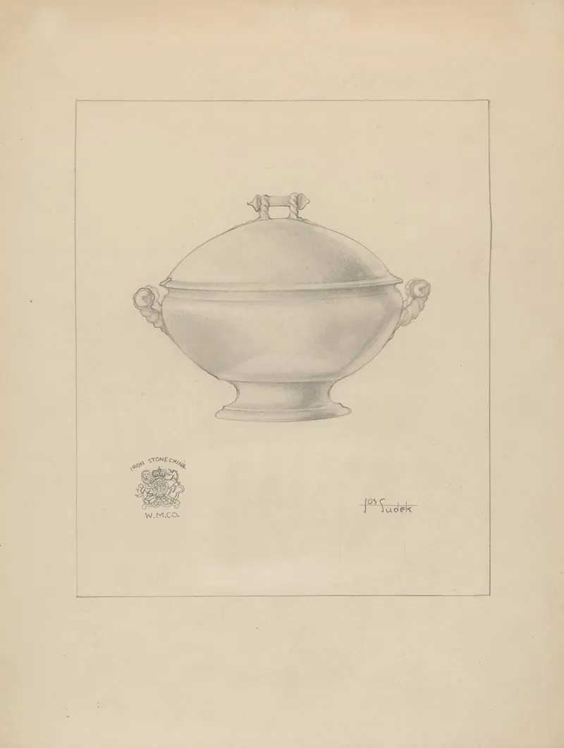 Soup Tureen by Joseph Sudek - Canvas Print