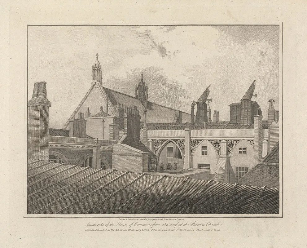 South Side Of The House Of Commons From The Roof Of The Painted Chamber