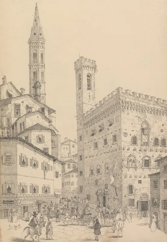 South View Of The Barqello Or State Prison And Spire Of The Badia