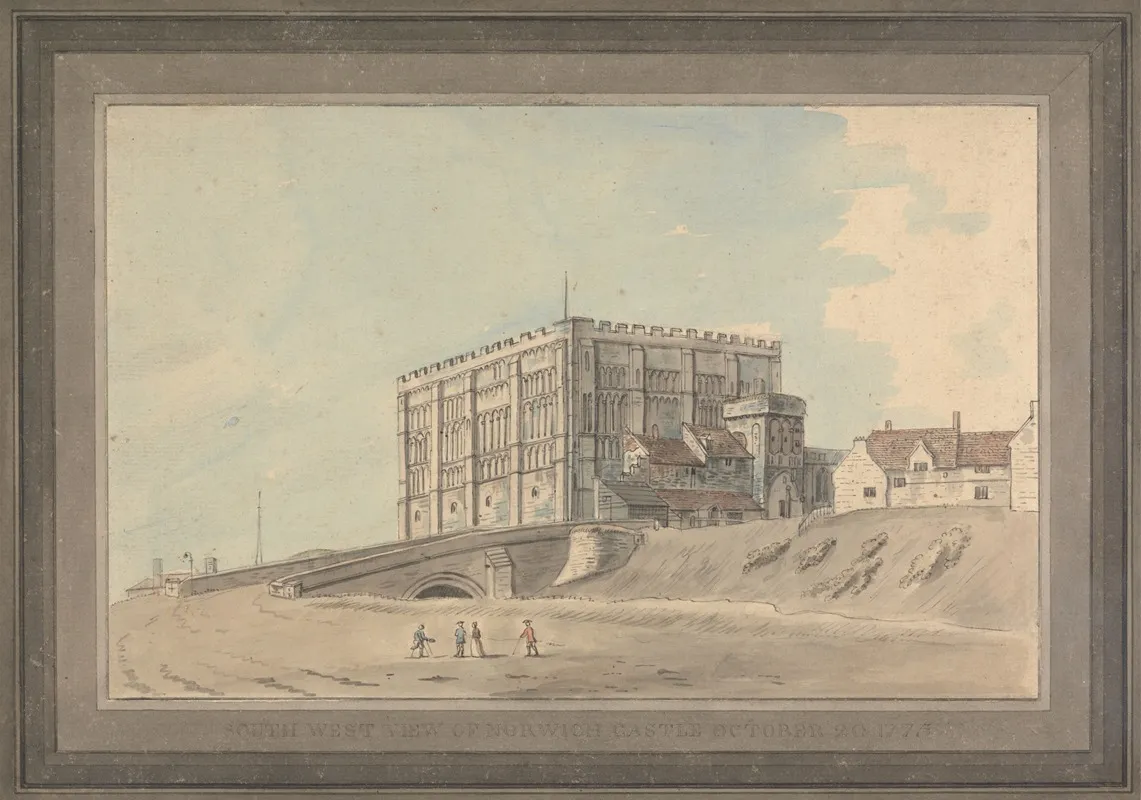 South West View Of Norwich Castle