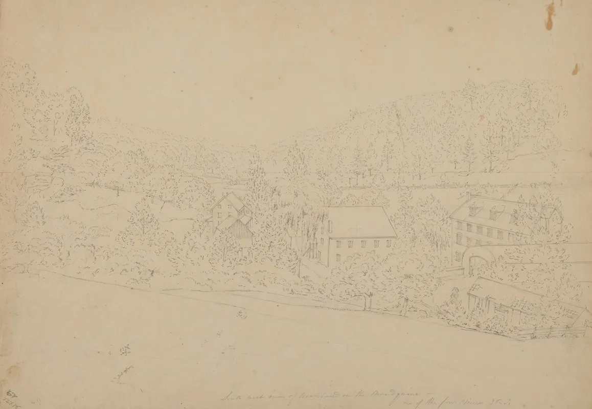 South West View Of Rockland On The Brandywine One Of The Four Views J R S