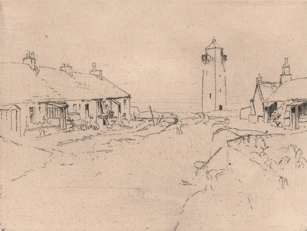 Southerness Light House by Sir Frank Short - Canvas Print