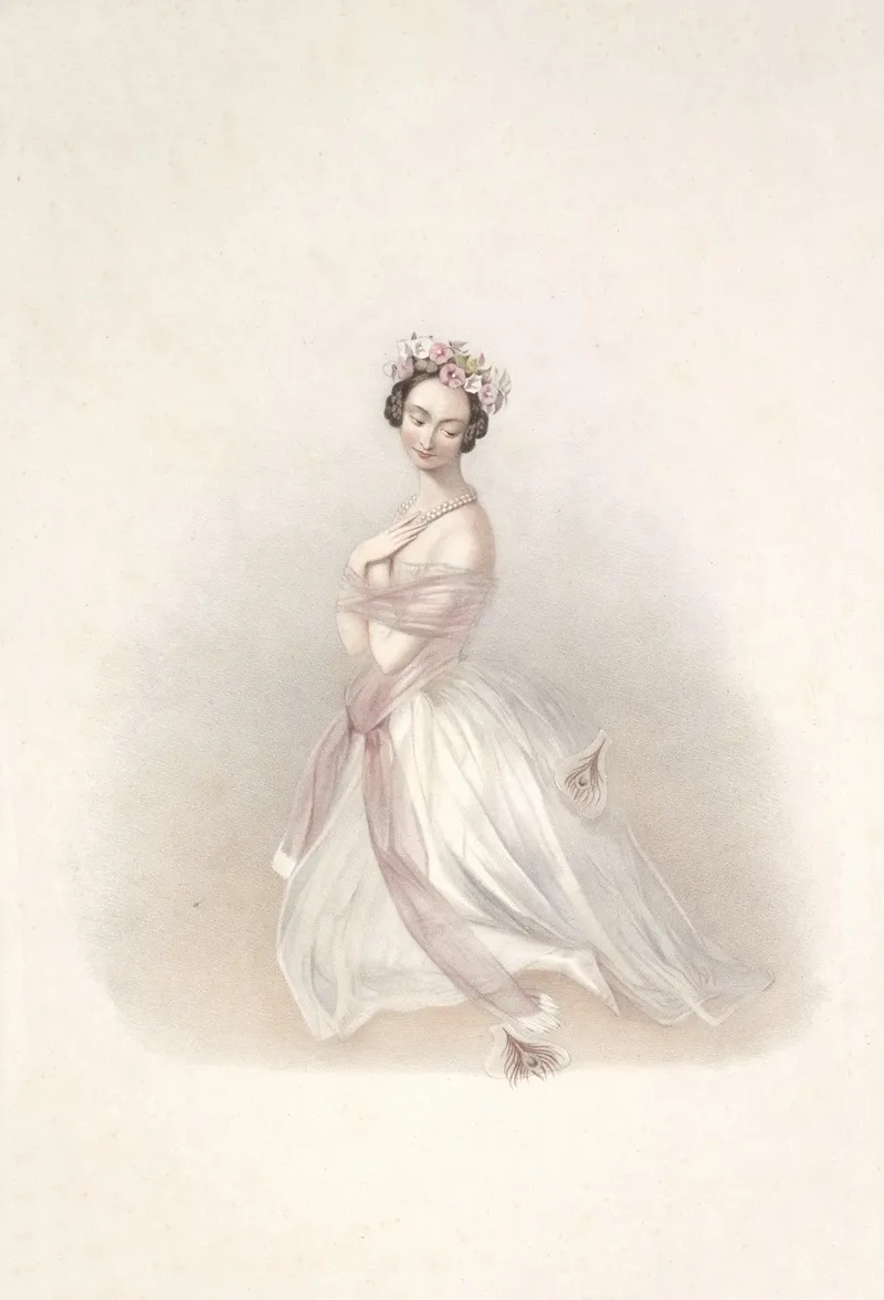 Souvenir Dadieu De Marie Taglioni 3 by Alfred Edward Chalon - Canvas Print