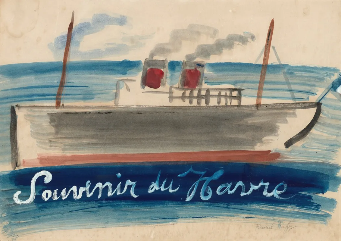 Souvenir Du Havre by Raoul Dufy - Canvas Print