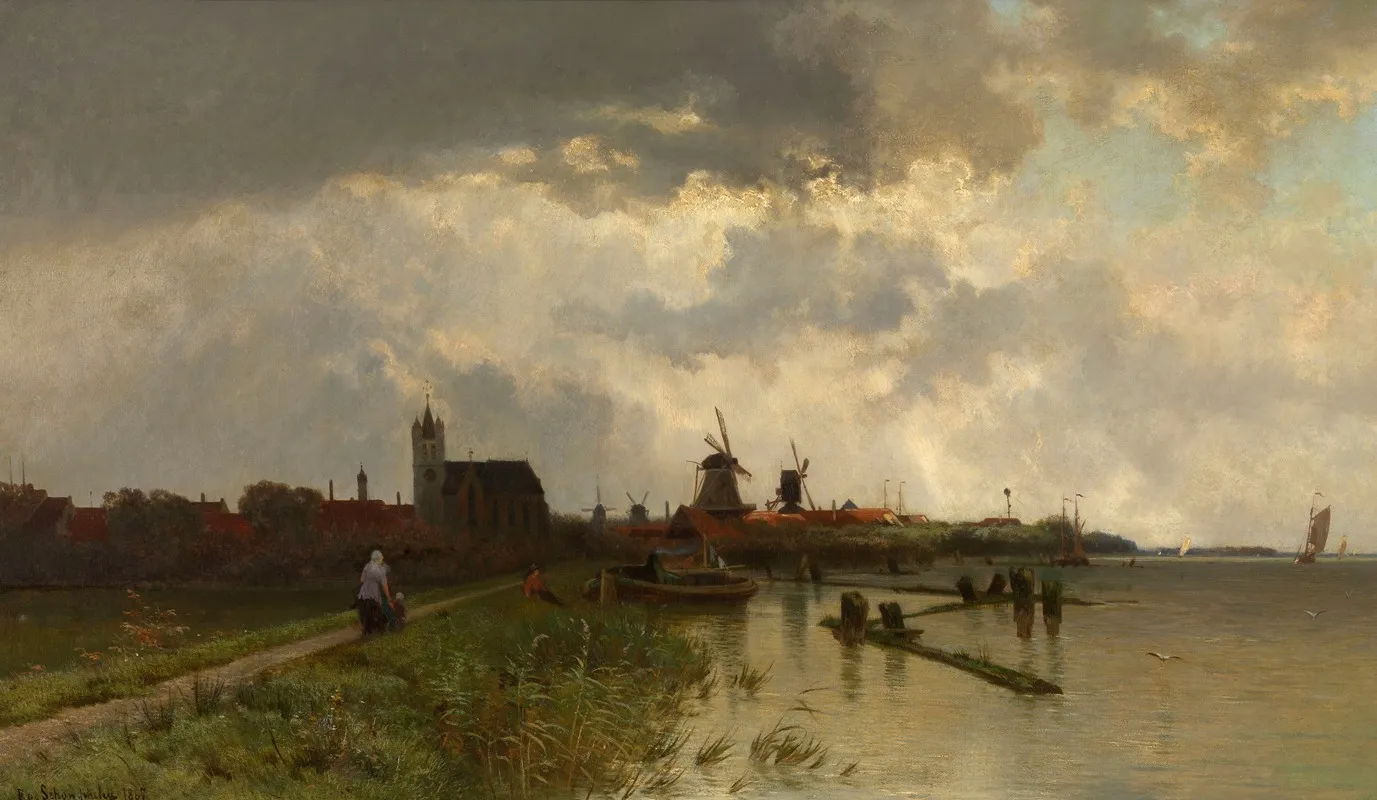 Souvenir Of The Zuiderzee by Edmond de Schampheleer - Canvas Print