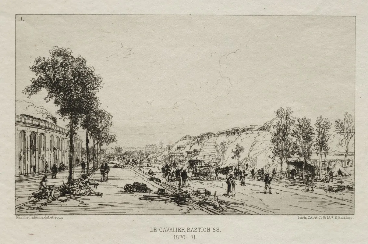 Souvenirs Artistiques Du Siege De Paris Le Cavalie Bastion 63