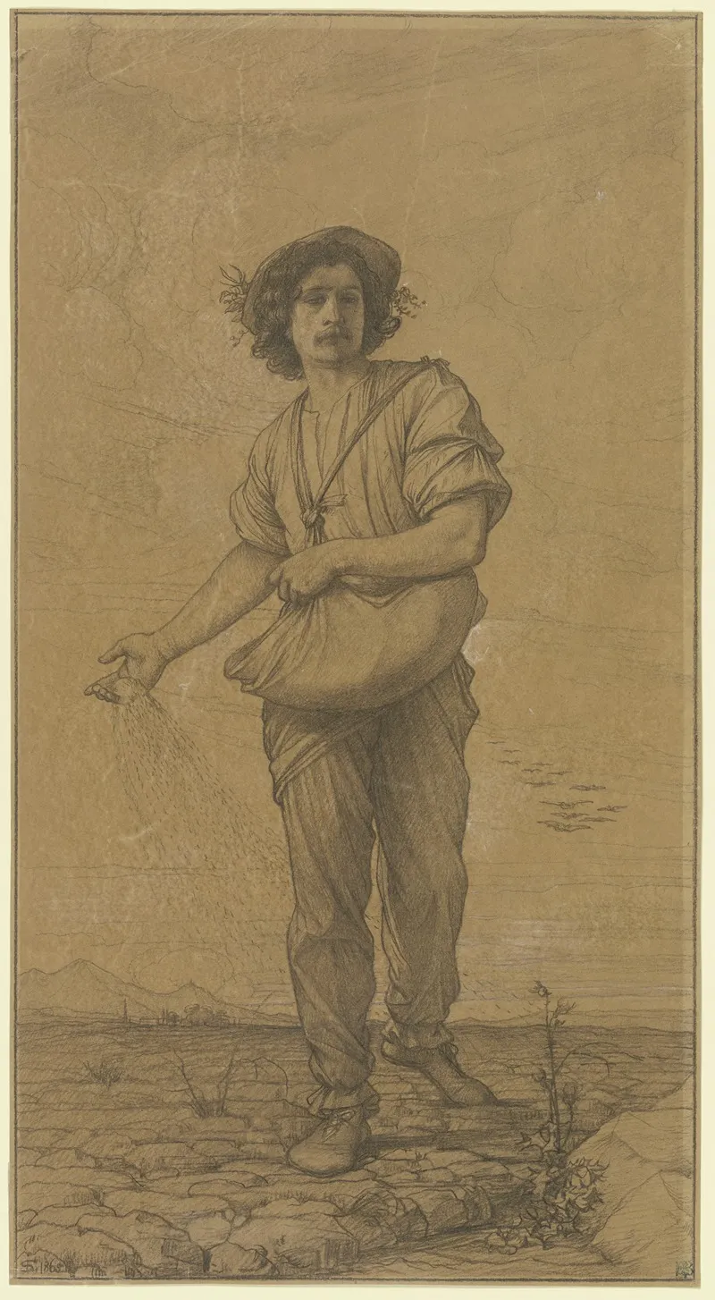 Sower Spring by Eduard von Steinle - Canvas Print