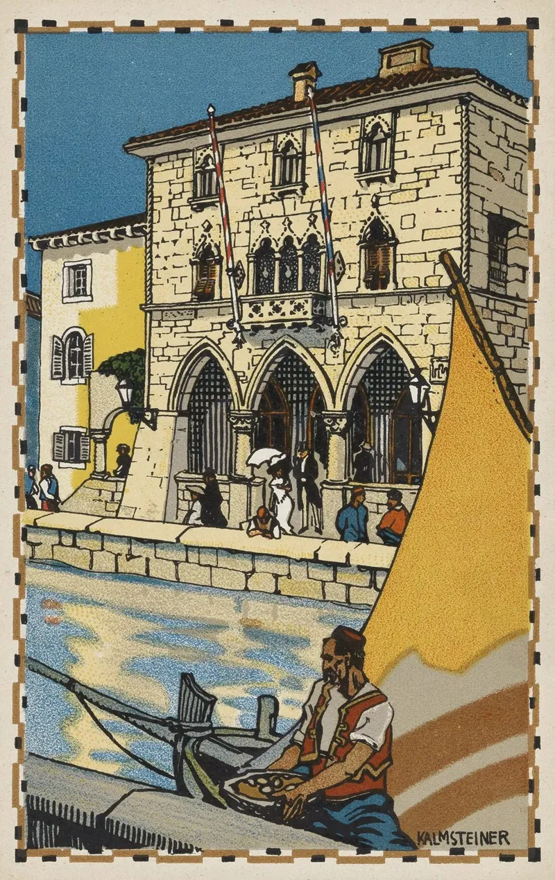 Spalato Gemeindehaus by Hans Kalmsteiner - Canvas Print