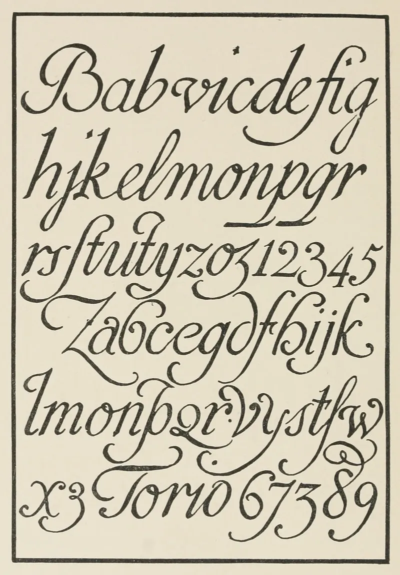 Spanish Script Alphabets by Frank Chouteau Brown - Canvas Print