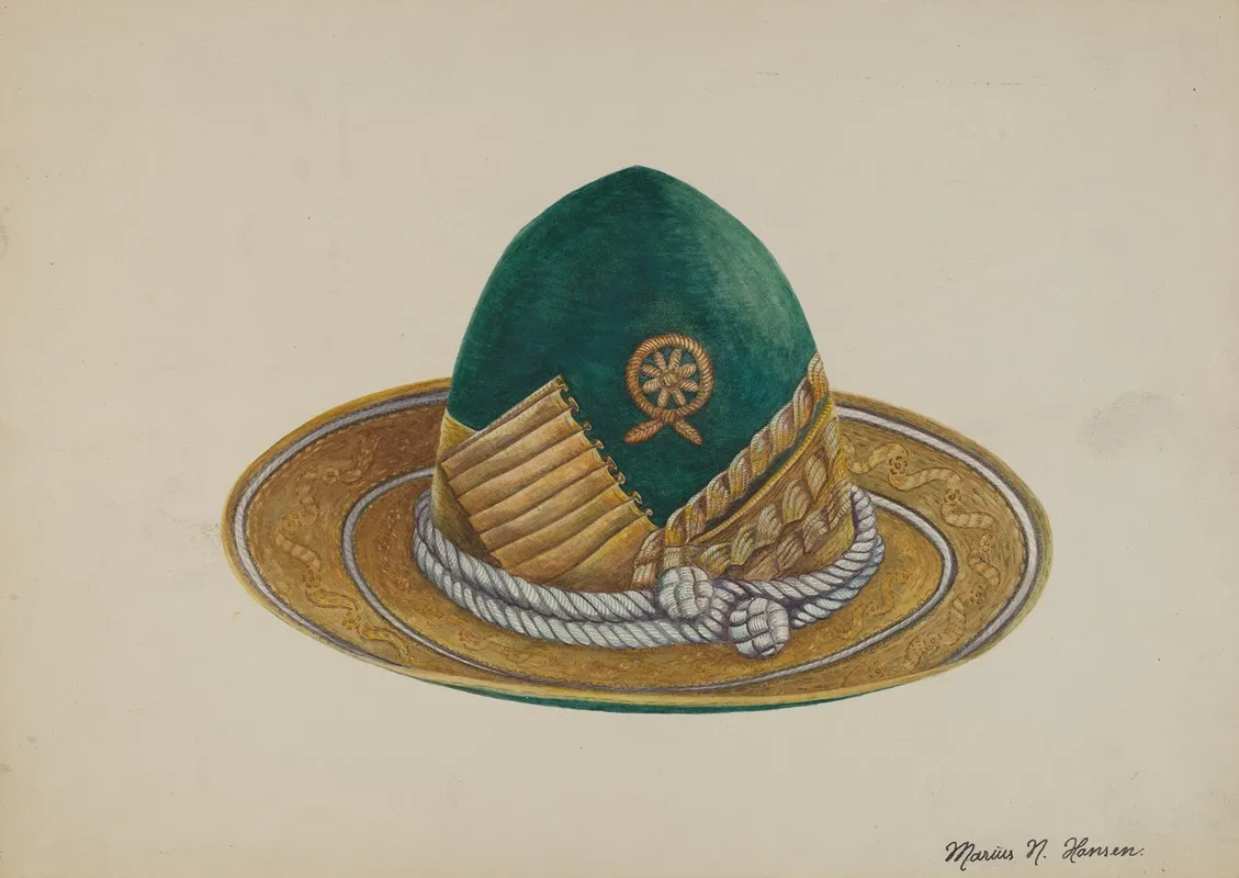Spanish Southwest Hat 2 by Marius Hansen - Canvas Print