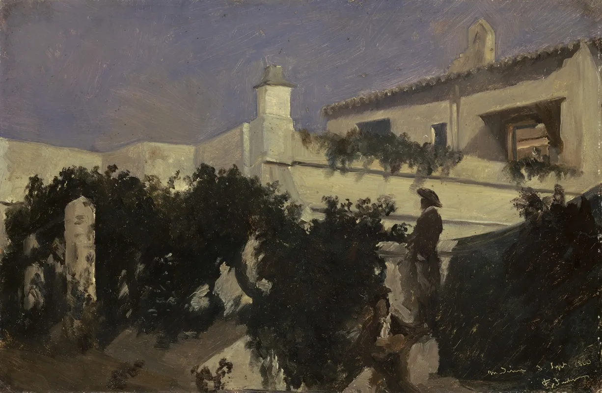 Spanish Villa In Medina Sidonia by Frank Buchser - Canvas Print