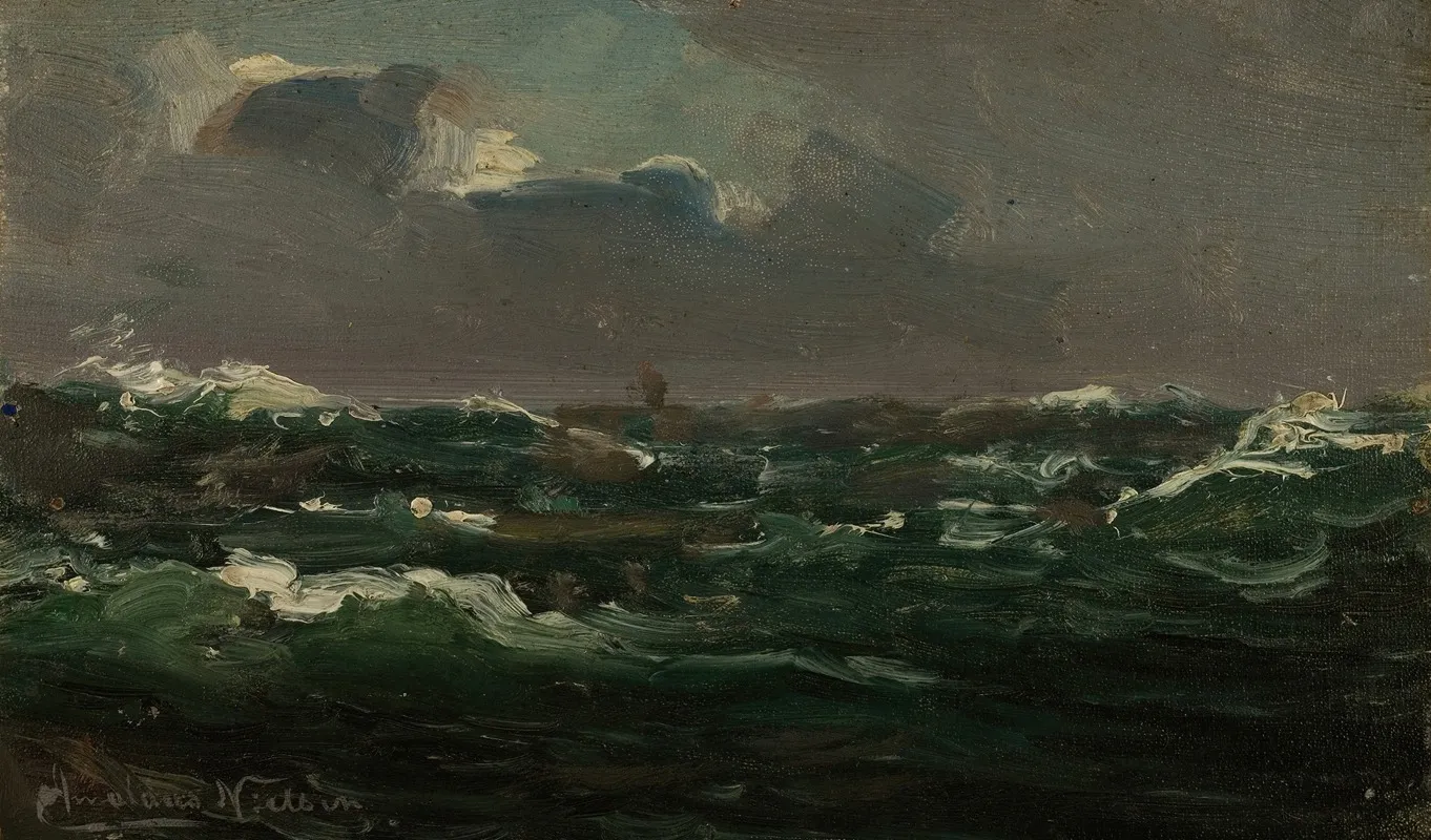 Spanskesjoen by Amaldus Nielsen - Canvas Print