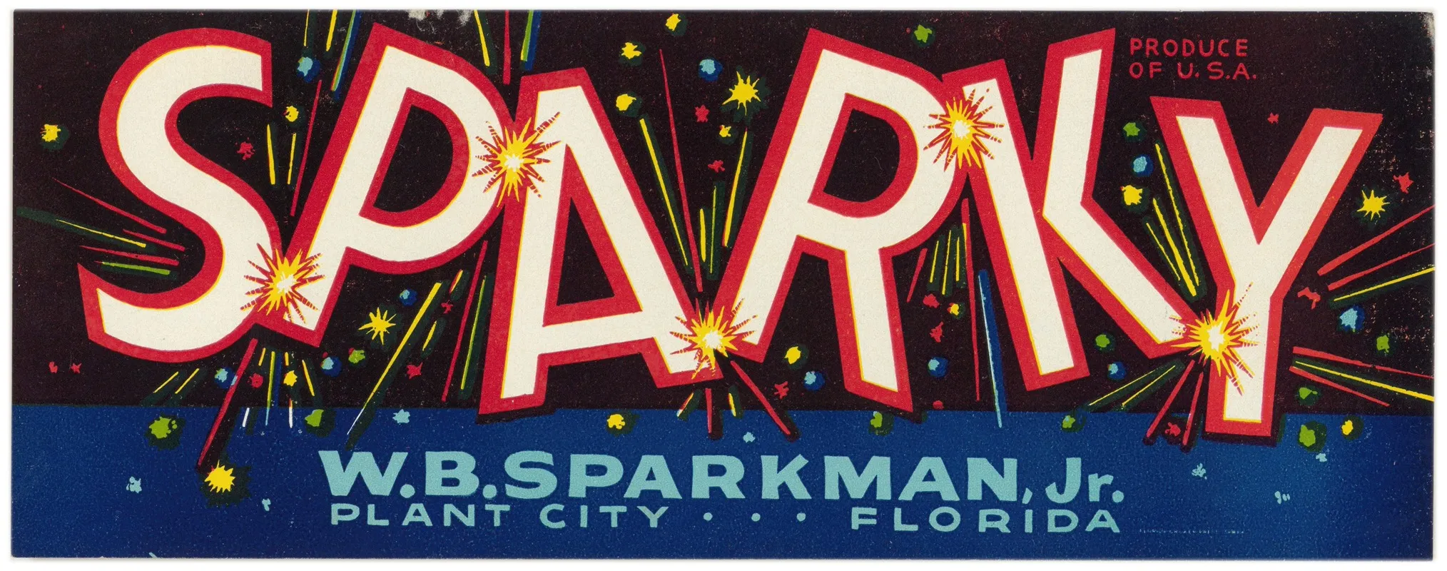 Sparky Produce Label