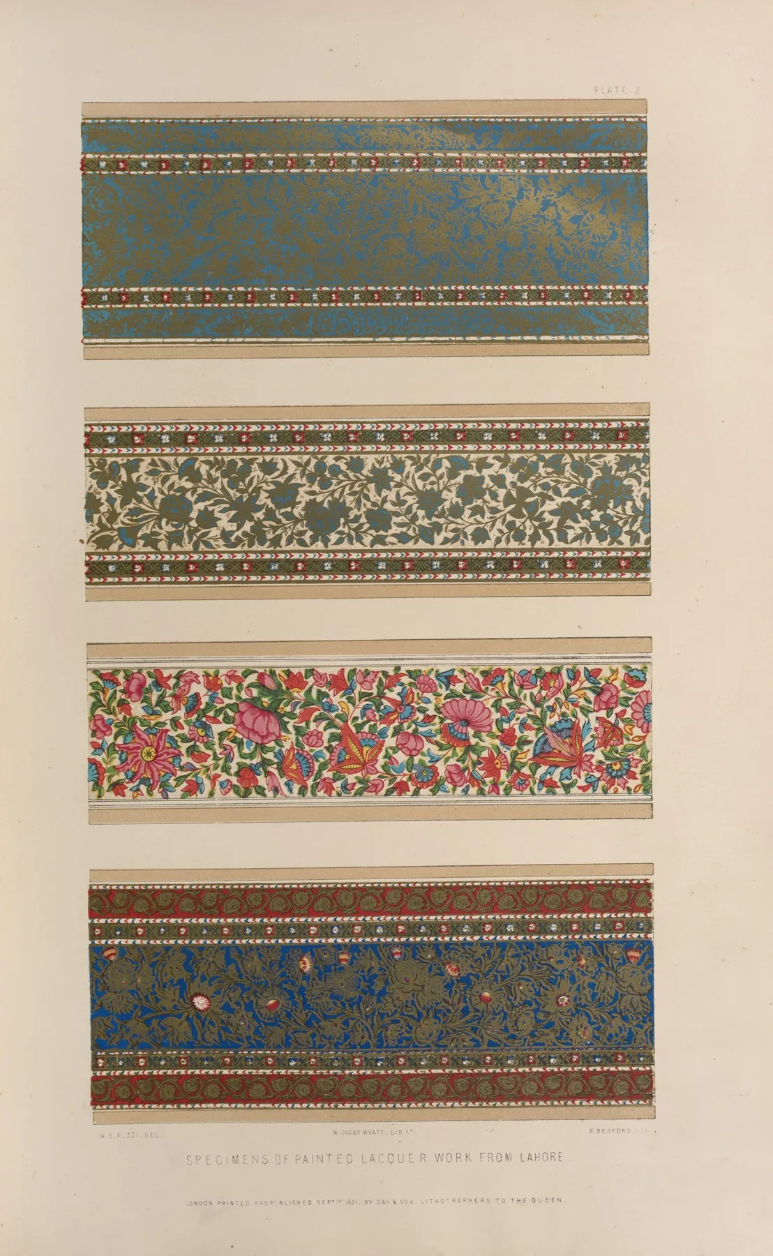 Specimens Of Painted Lacquer Work From Lahore