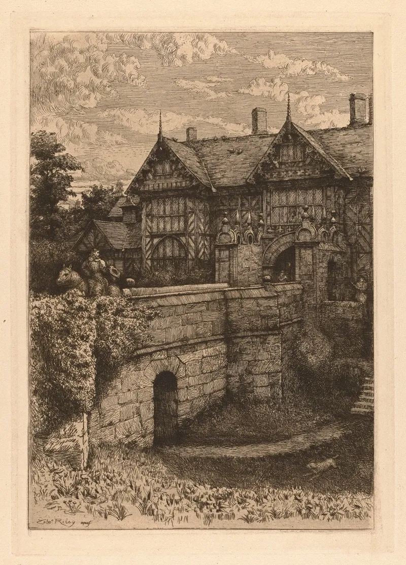 Speke Hall by Thomas Riley - Canvas Print