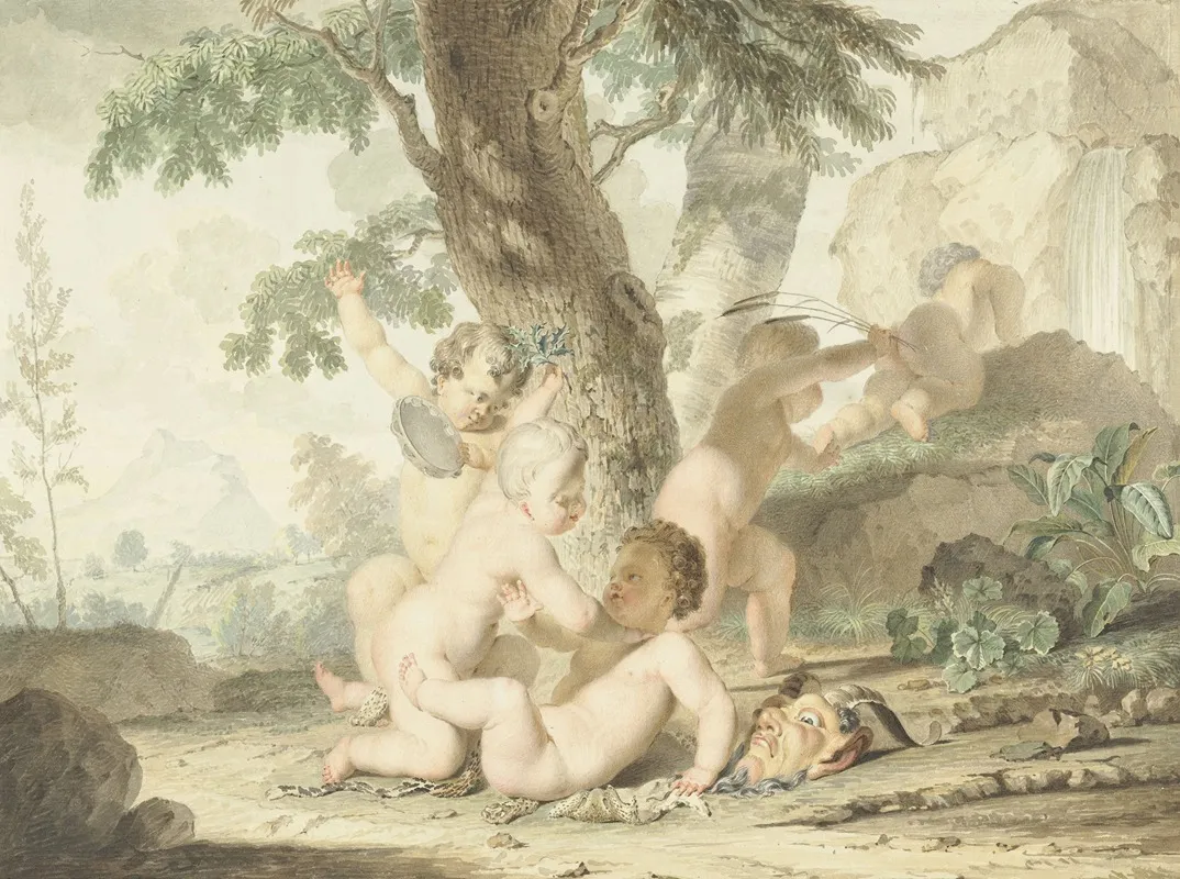 Spelende Naakte Jongetjes