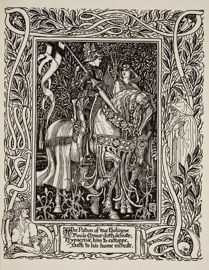 Spensers Faerie Queene by Walter Crane - Canvas Print