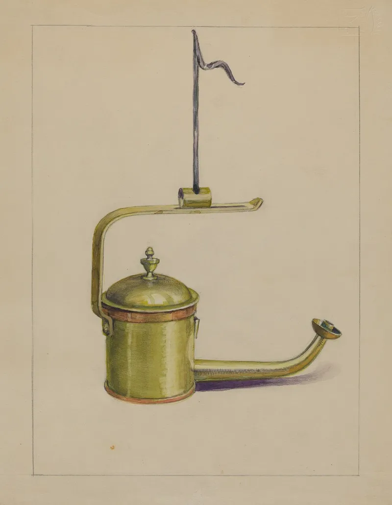 Sperm Oil Lamp by Charles Caseau - Canvas Print