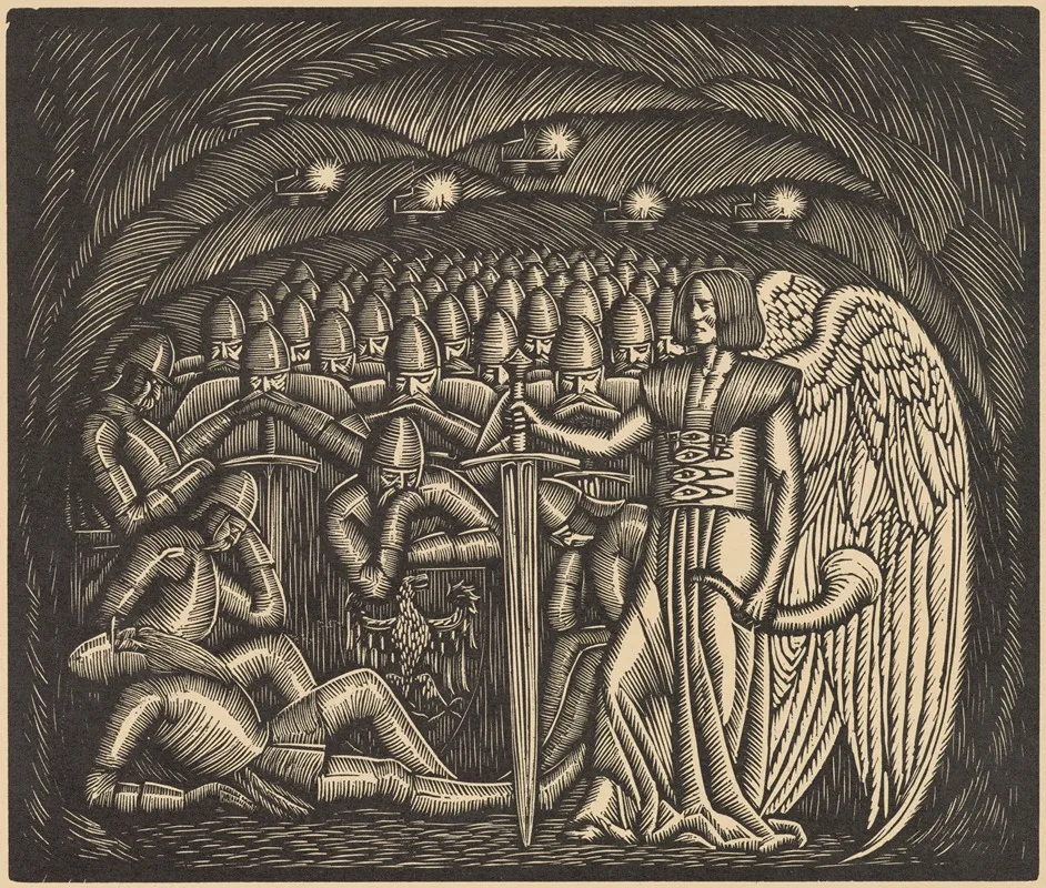 Spiacy Rycerze 2 by Władysław Skoczylas - Canvas Print
