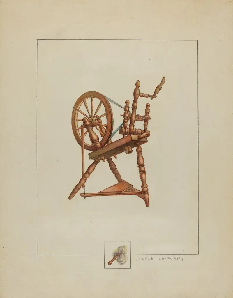 Spinning Wheel 3 by Eugene La Foret - Canvas Print