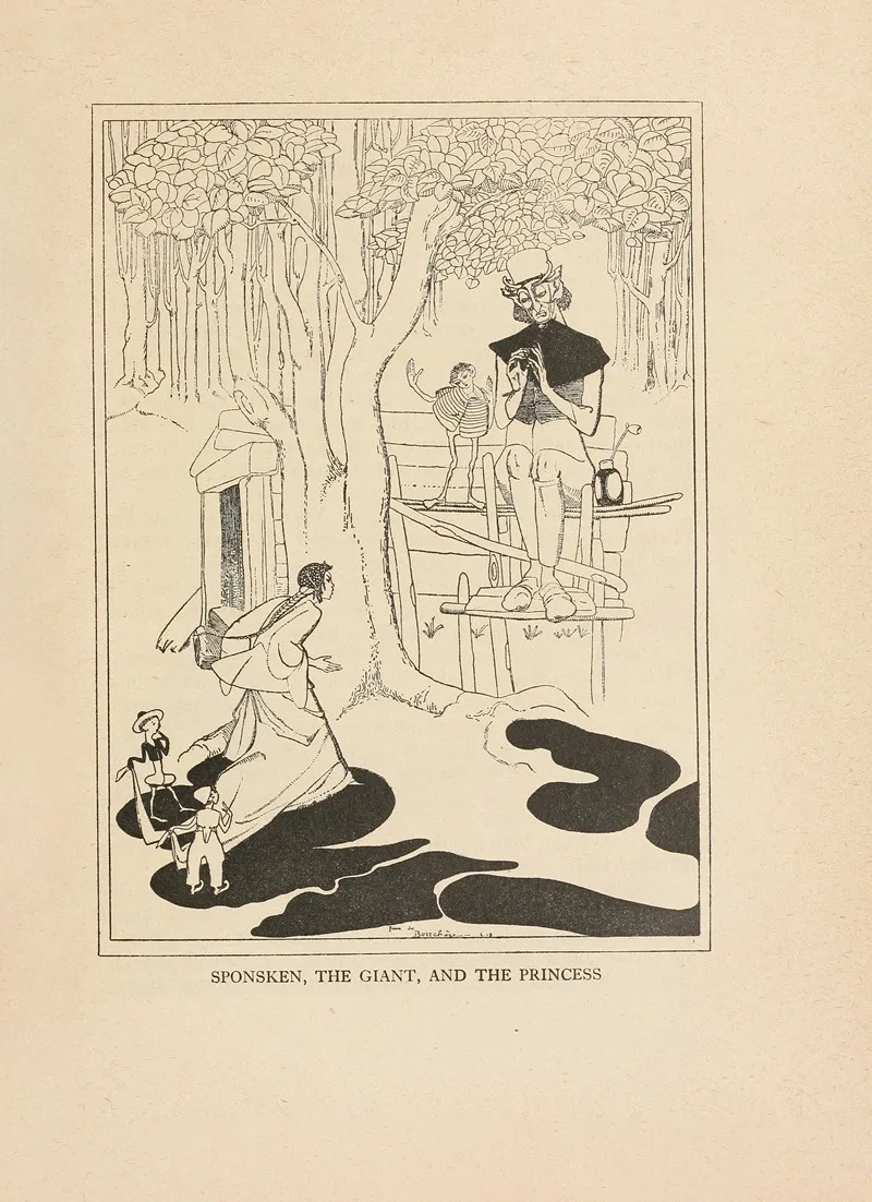 Sponsken The Giant And The Princess by Jean de Bosschère - Canvas Print