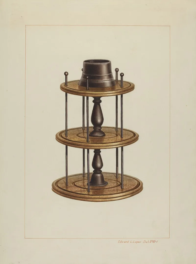Spool Holder by Edward L. Loper - Canvas Print