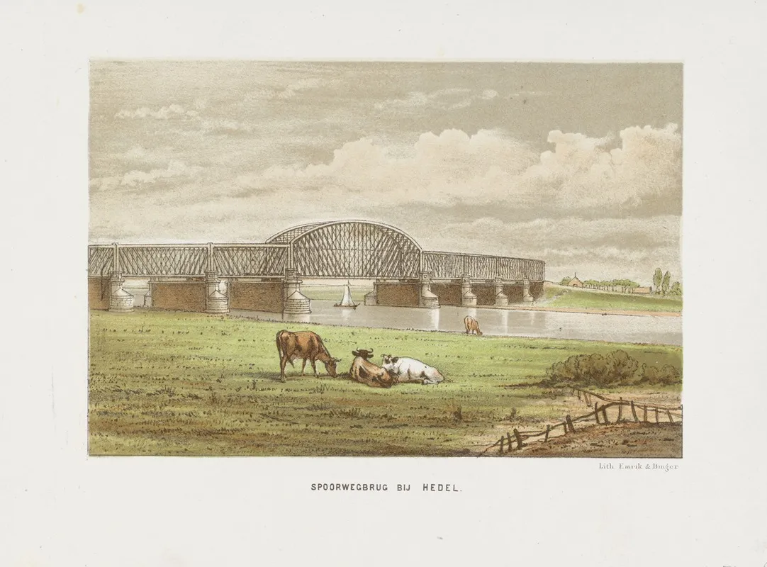 Spoorwegbrug Bij Hedel by Emrik &amp; Binger - Canvas Print