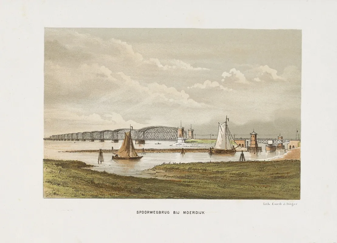 Spoorwegbrug Bij Moerdijk by Emrik &amp; Binger - Canvas Print