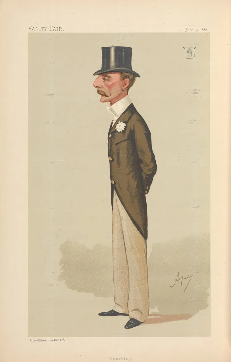 Sports Miscellaneous Carriages Coaching Sir Henry Meysey Meysey Thompson June 4 1887 by Carlo Pellegrini - Canvas Print