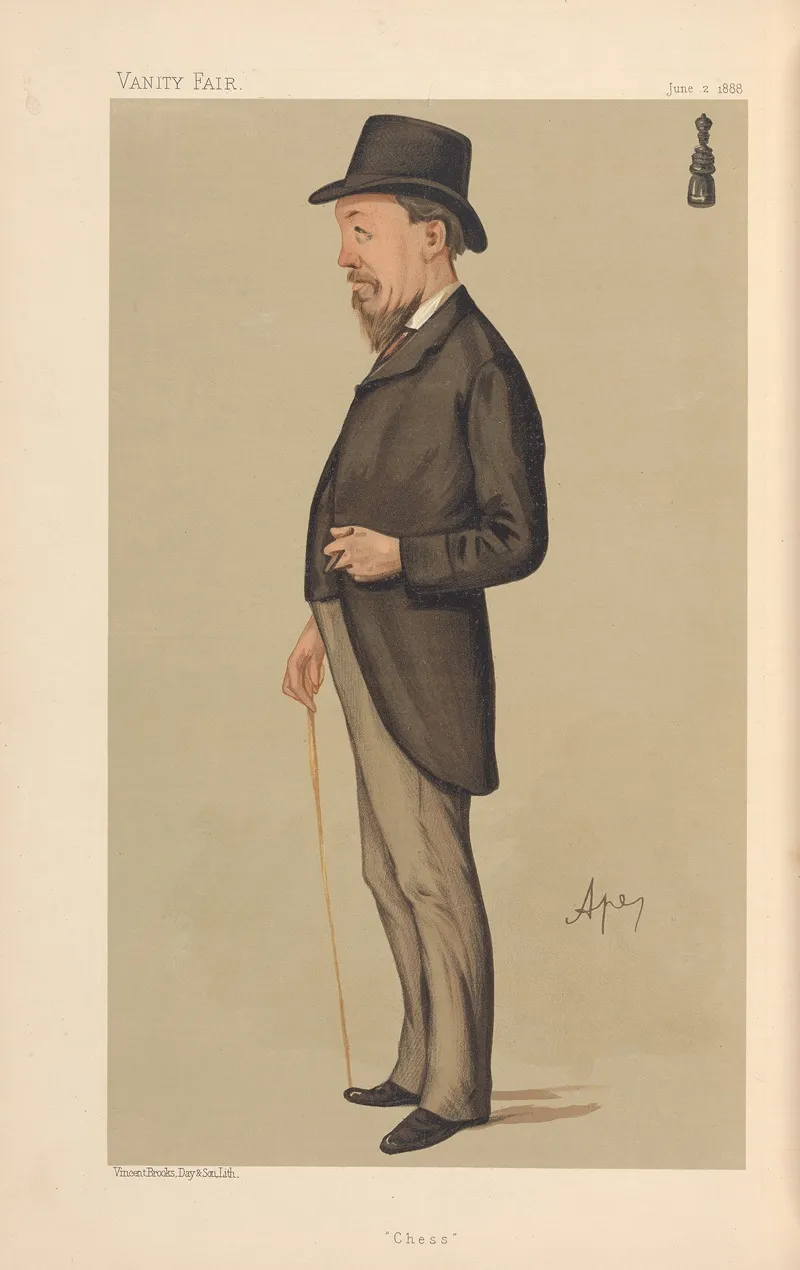 Sports Miscellaneous Chess Chess Mr J H Blackburne June 2 1888 by Carlo Pellegrini - Canvas Print