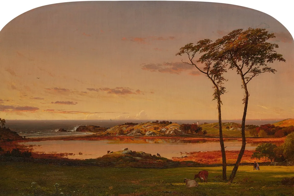 Spouting Rock Newport Rhode Island by Jasper Francis Cropsey - Canvas Print
