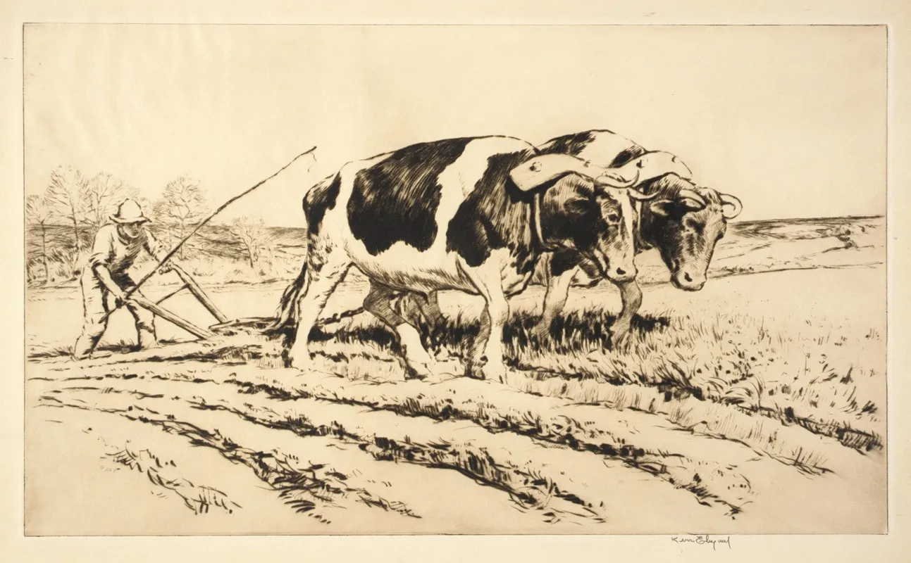 Spring Plowing by Kerr Eby - Canvas Print