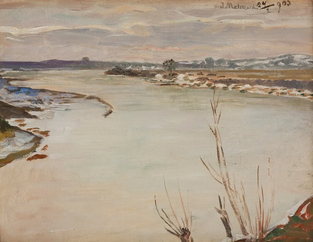 Spring Thaw 2 by Jacek Malczewski - Canvas Print