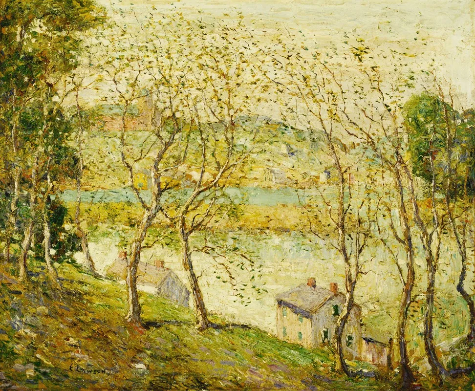 Springtime Harlem River by Ernest Lawson - Canvas Print