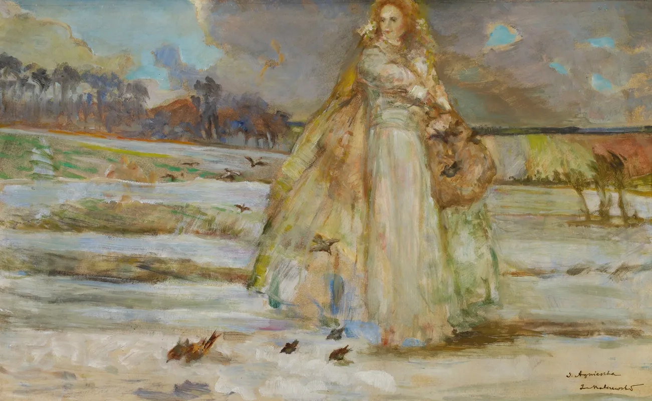 St Agnes 2 by Jacek Malczewski - Canvas Print