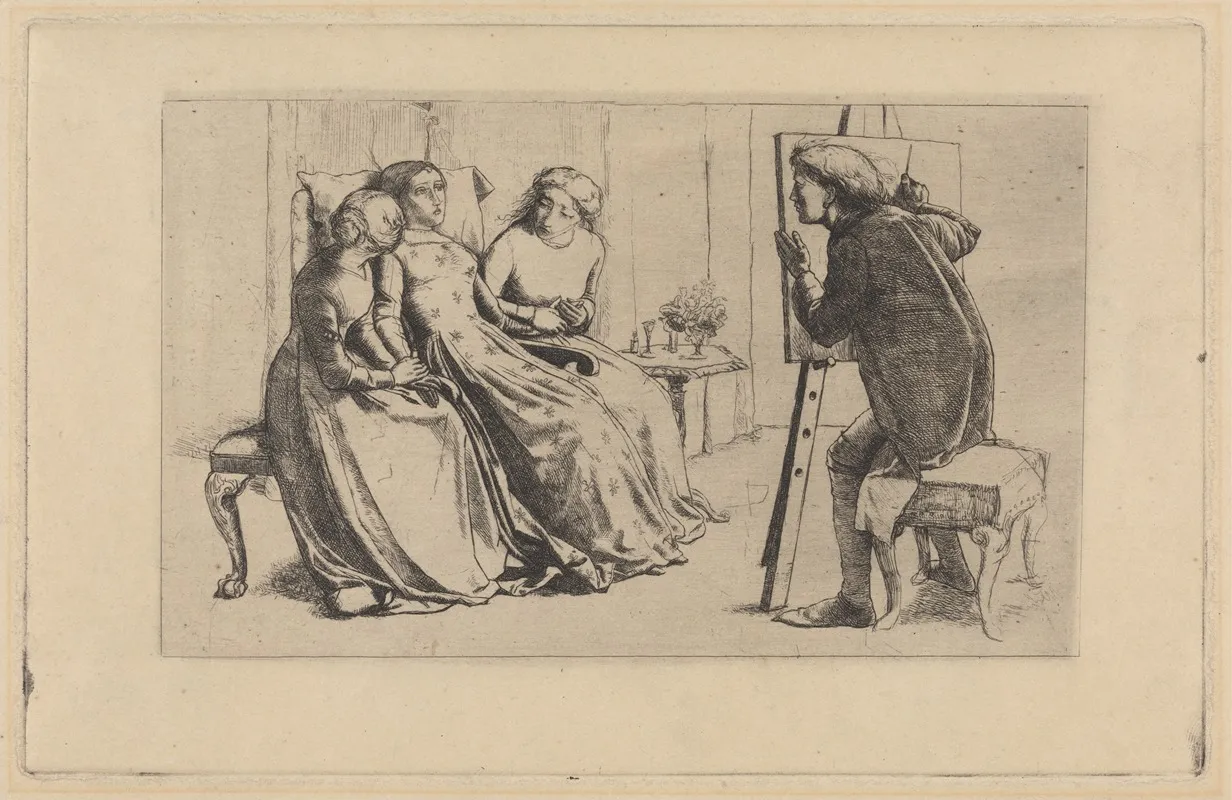 St Agnes Of Intercession 3 by Sir John Everett Millais - Canvas Print