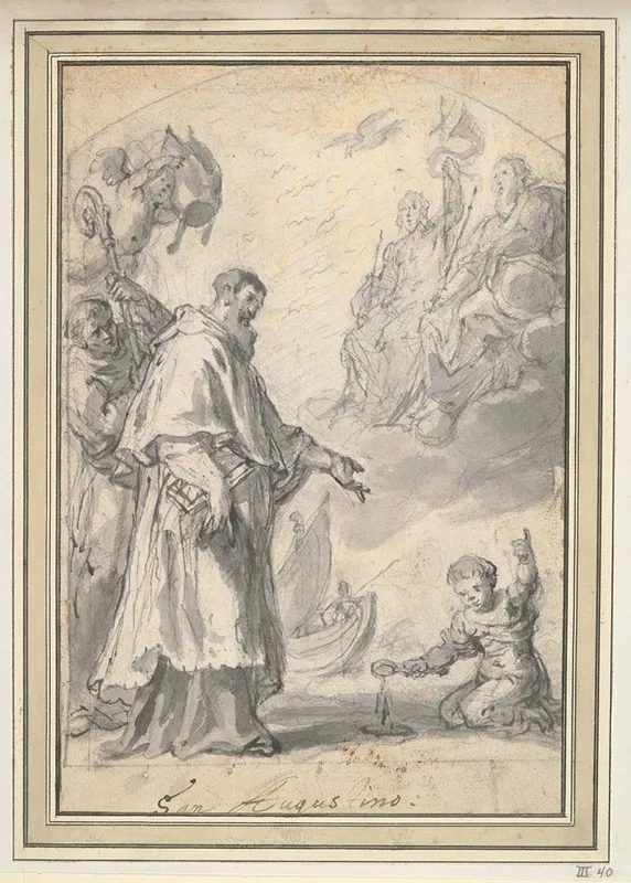 St Augustine 2 by Justus van Egmont - Canvas Print