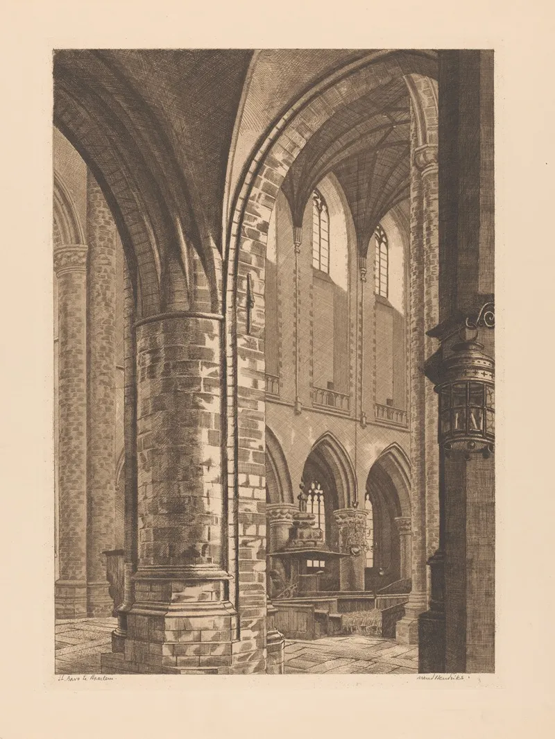 St Bavo Te Haarlem by Arend Hendriks - Canvas Print