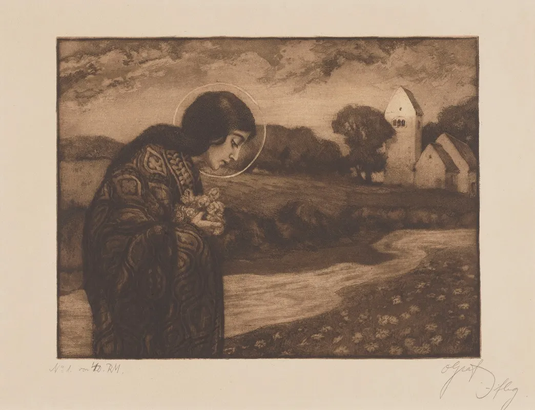 St Elisabeth by Oskar Graf - Canvas Print