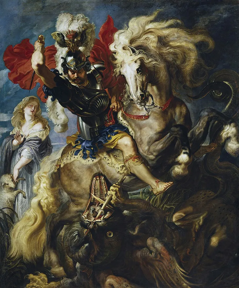 St George Battles The Dragon