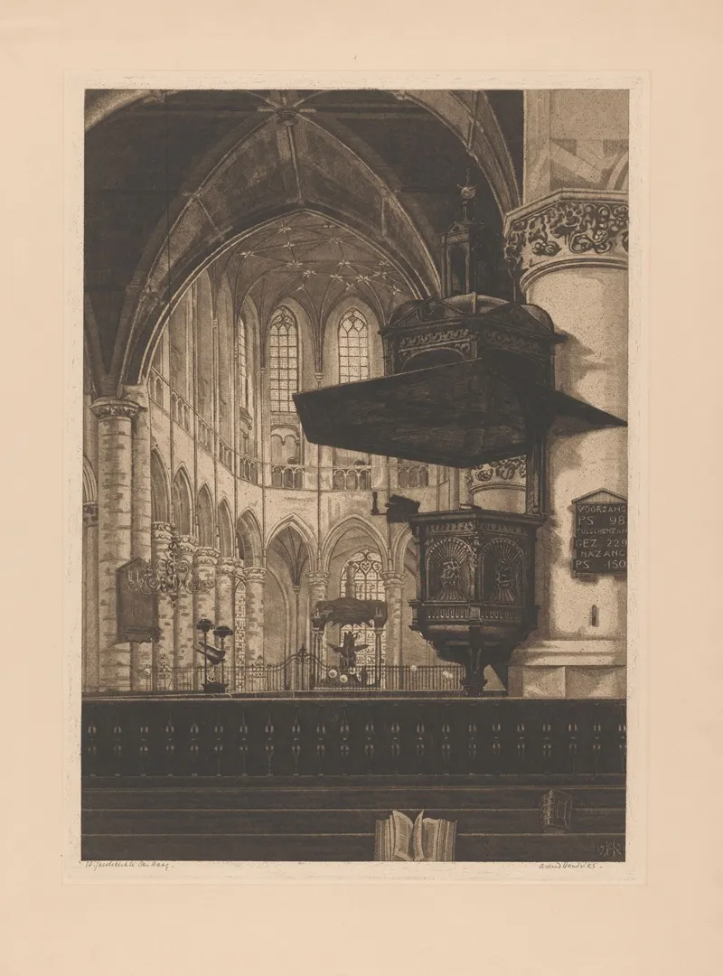 St Jacobskerk Te Den Haag by Arend Hendriks - Canvas Print