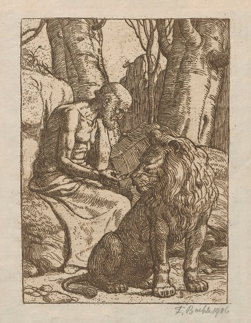St Jerome And A Lion