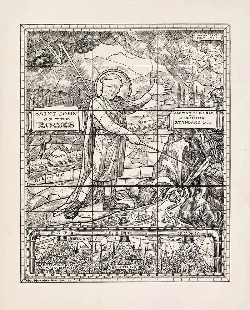 St John Of The Rocks Smitting The Rock Or Striking Standard Oil