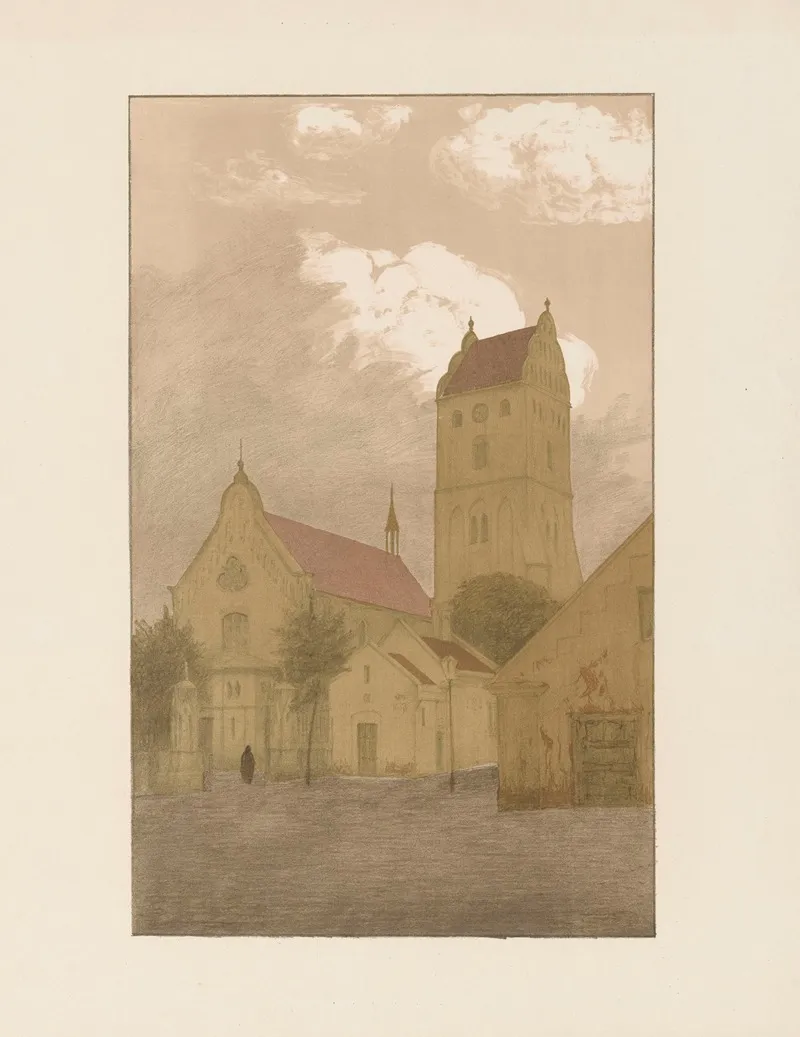 St Marys Church by Franciszek Siedlecki - Canvas Print