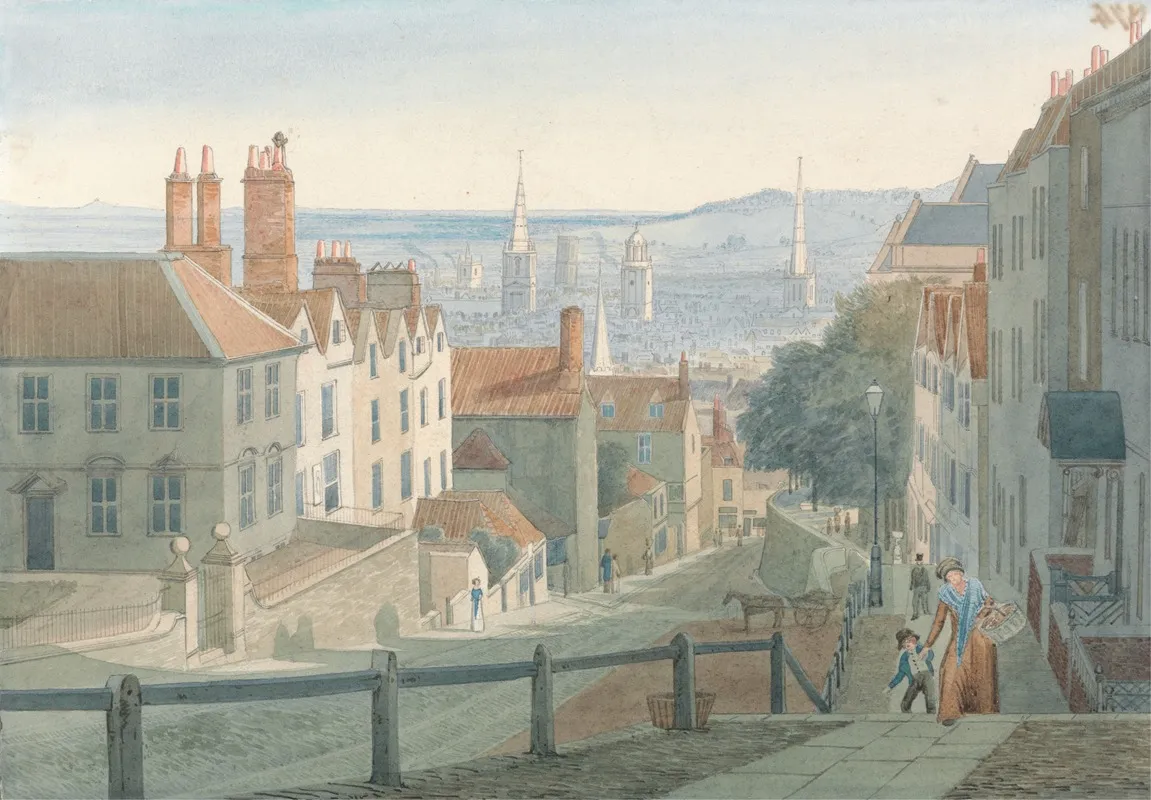 St Michaels Hill Bristol by Samuel Jackson - Canvas Print
