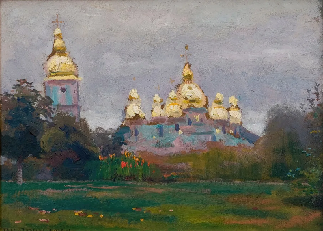 St Michaels Monastery In Kyiv by Jan Stanisławski - Canvas Print